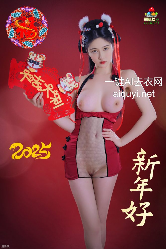 图片[2]-ai一键去衣，拜年海报美女，原图ai去衣系列，网红脱衣裸照-qucrm